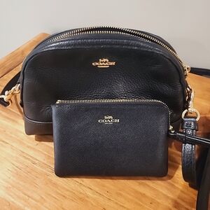 Coach Dome Crossbody and wallet Black